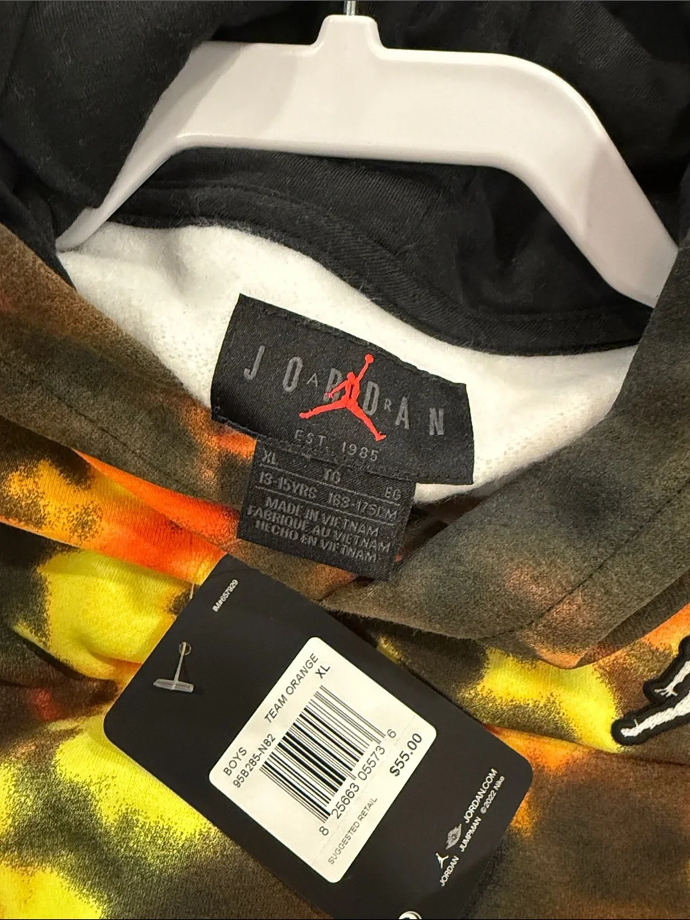 Jordan Tie-Dye Hoodie & Joggers - Yellow Orange Black